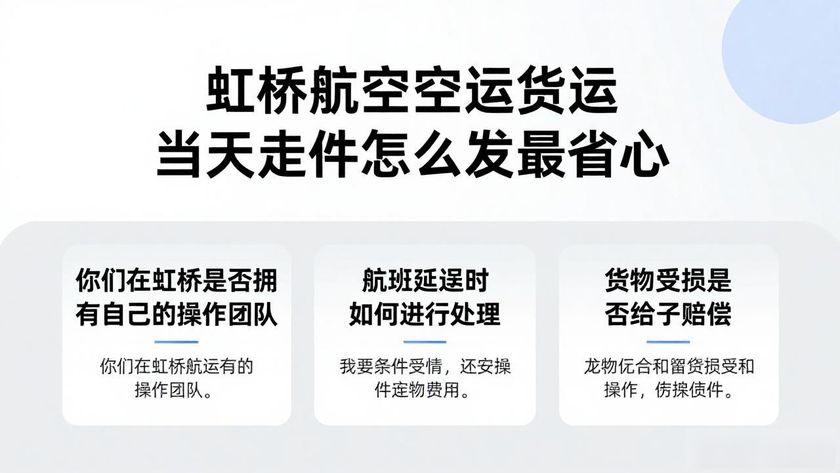 虹橋航空貨運站地址_虹橋航空空運貨運_貨運航空虹橋空運怎么收費