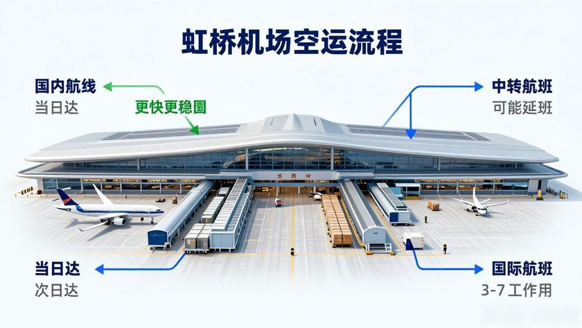 上海虹橋機場空運發貨_虹橋航空怎么發貨_上海虹橋航空分揀中心是空運嗎